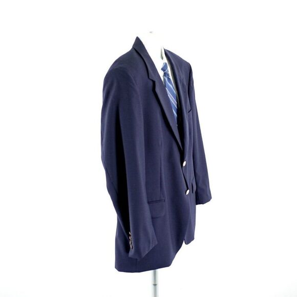 Savile Row‎ Wool Blue 2 Gold Button Blazer 44R - Picture 9 of 15